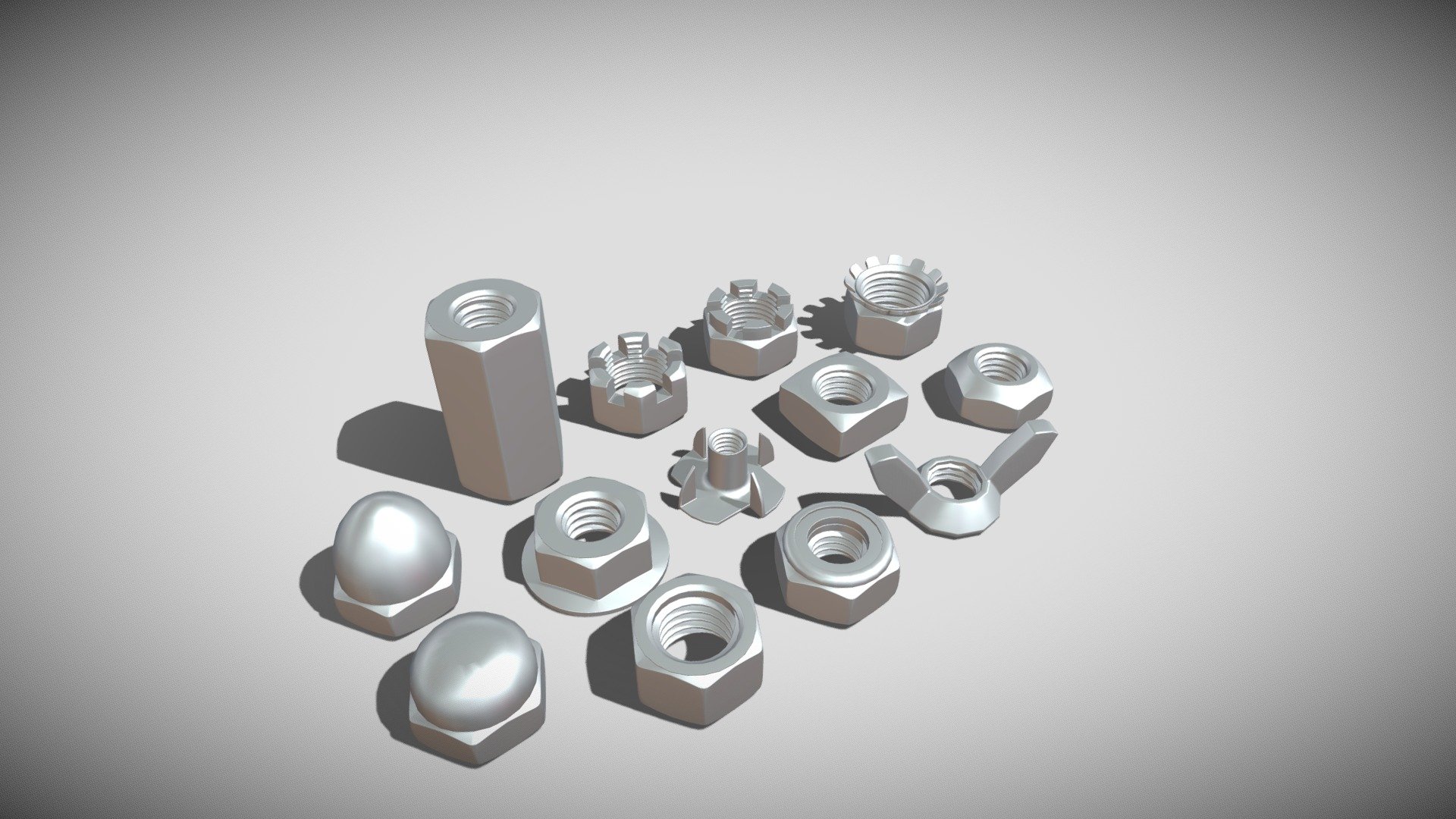 Nuts Collection 3d model