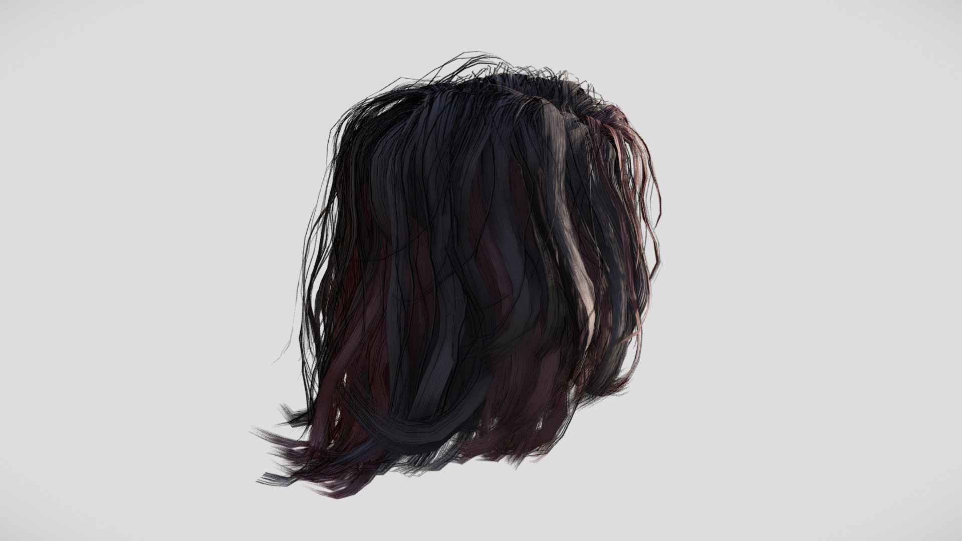 Female Hair 3d model