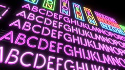 Neon Alphabet, Numbers, Sign profiles