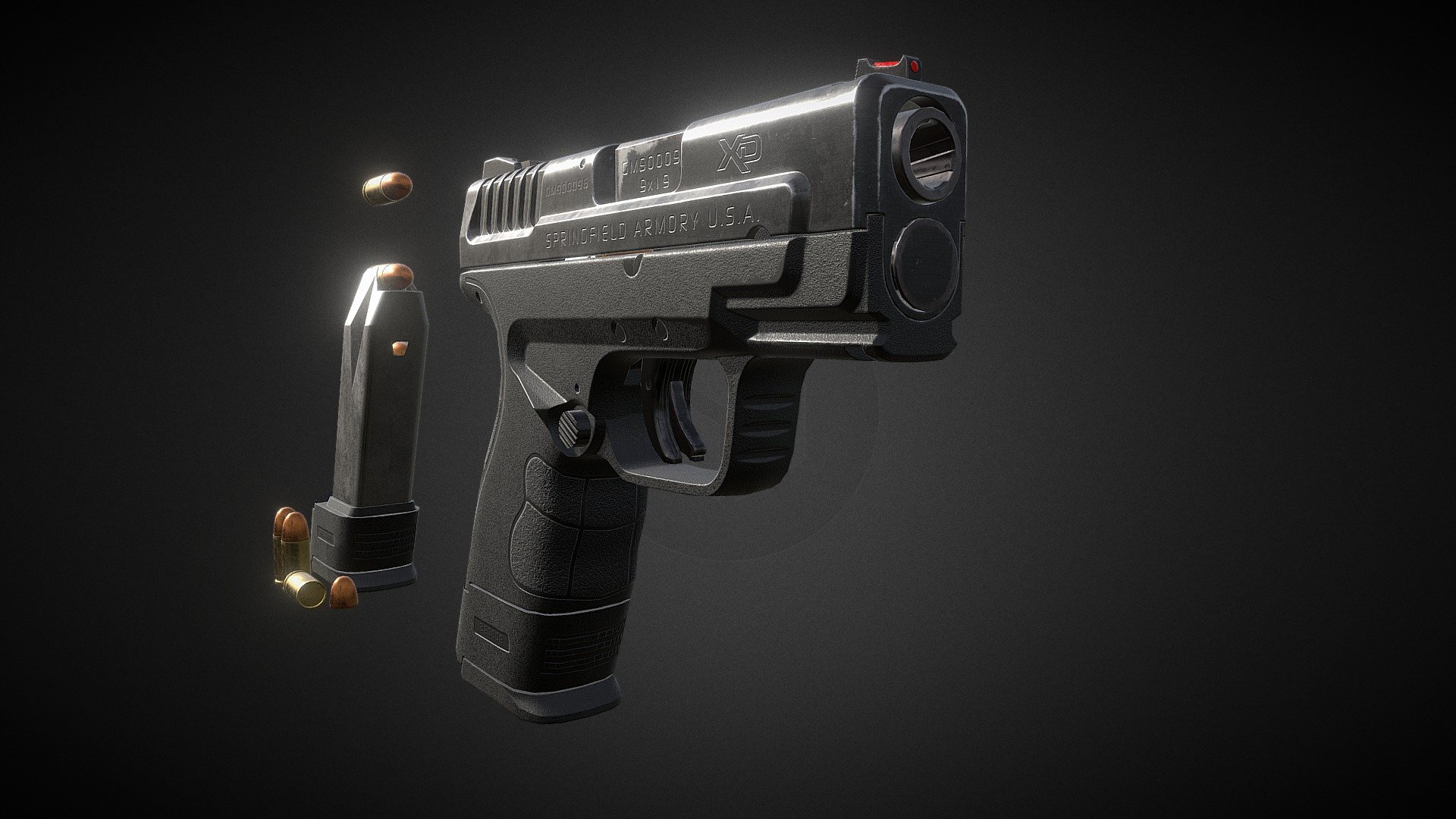 Sub compact xd 9mm 3d model