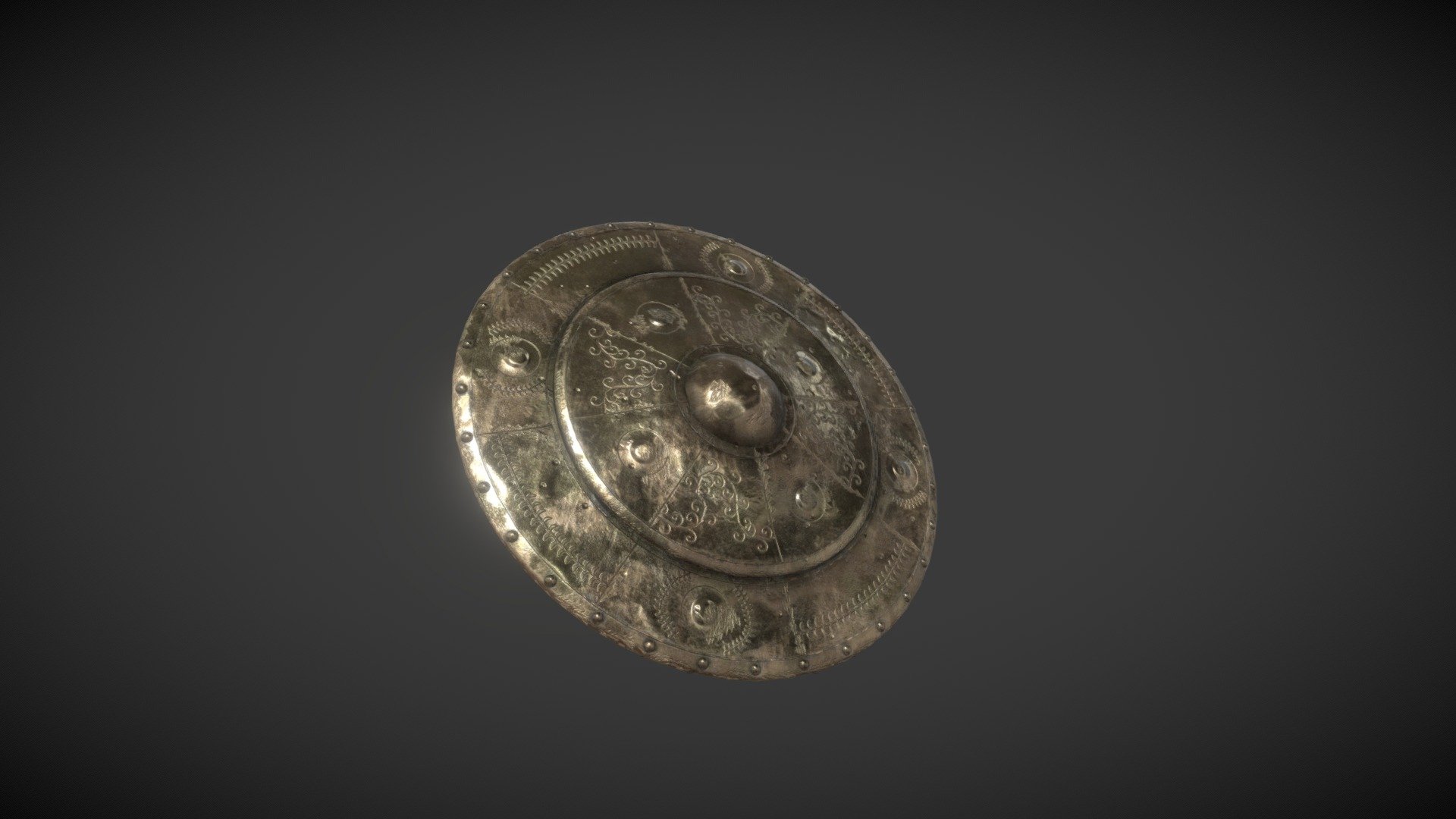 Bronze Shield 3d model