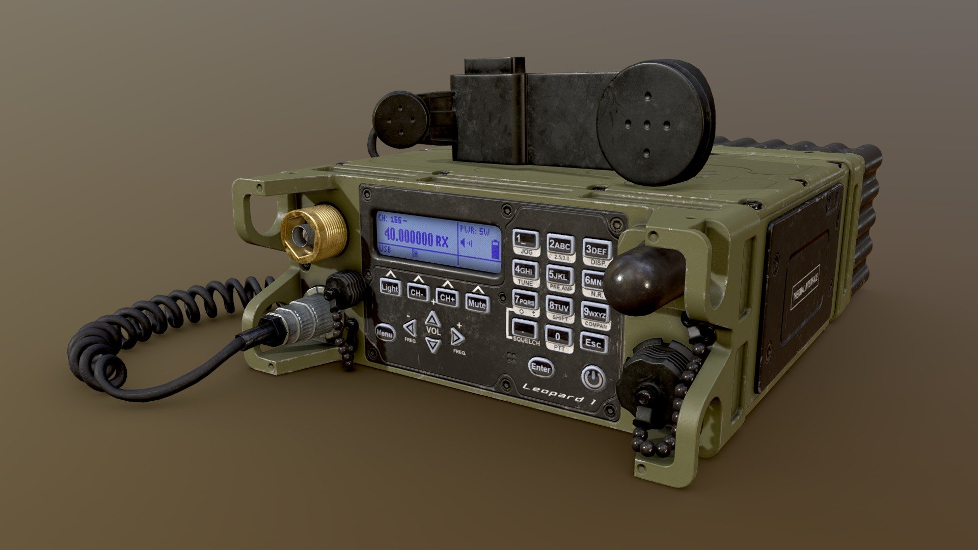 Sat-Com Leopard1 Military Radio 3d model