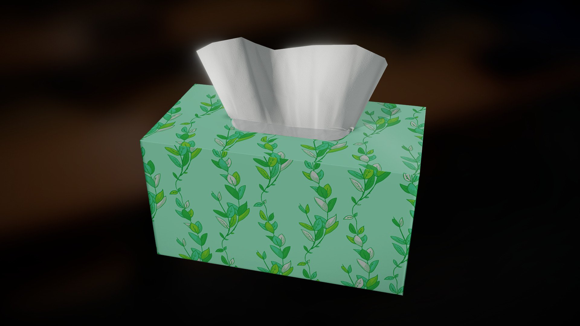 Tissue Box (high quality) 3d model