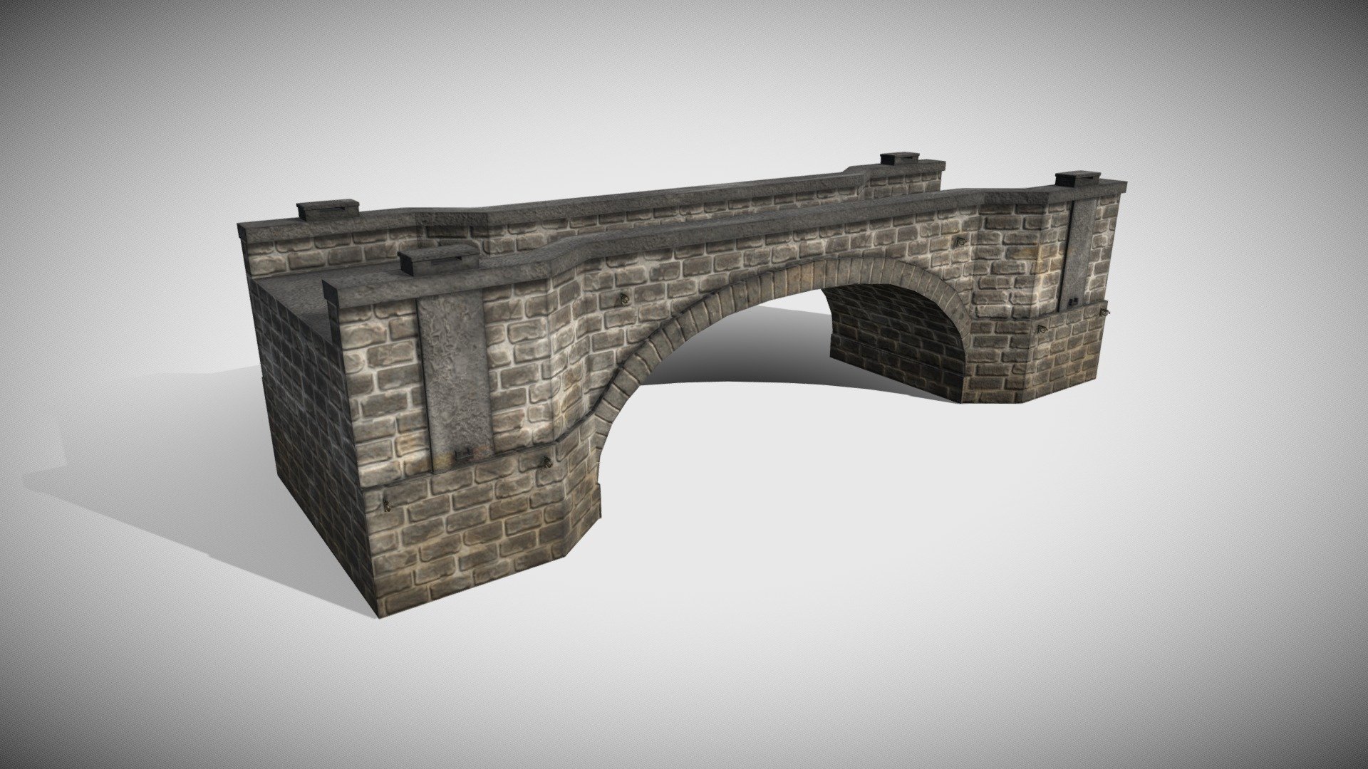 Old stone bridge 3d model