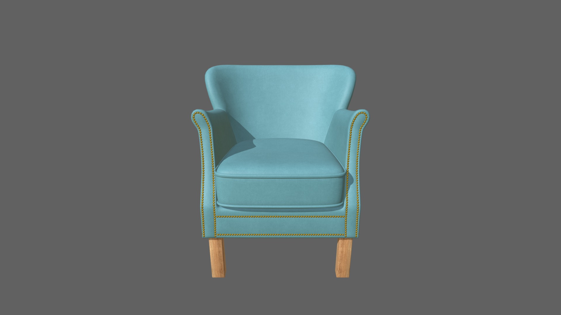 Golden Armchair 3d model