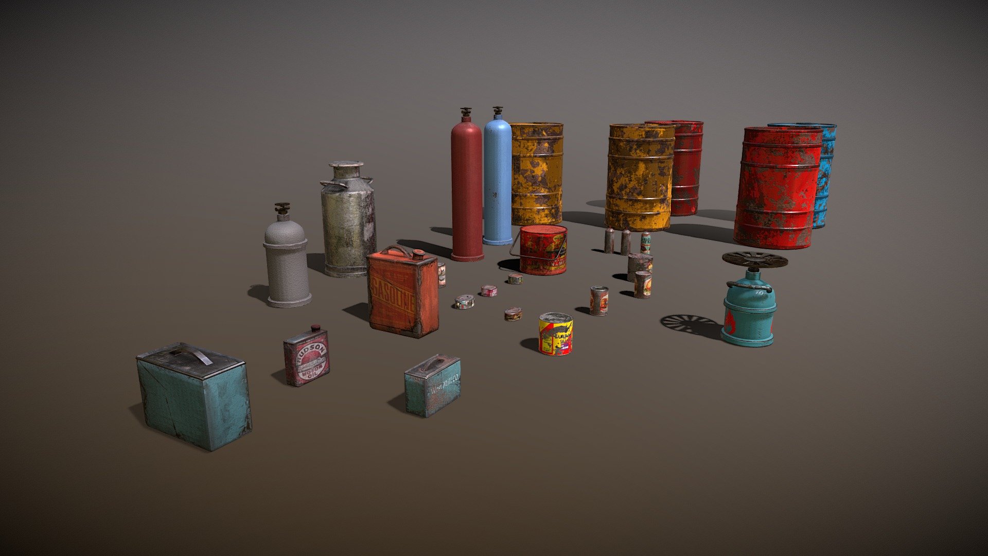 Metal Containers 3d model