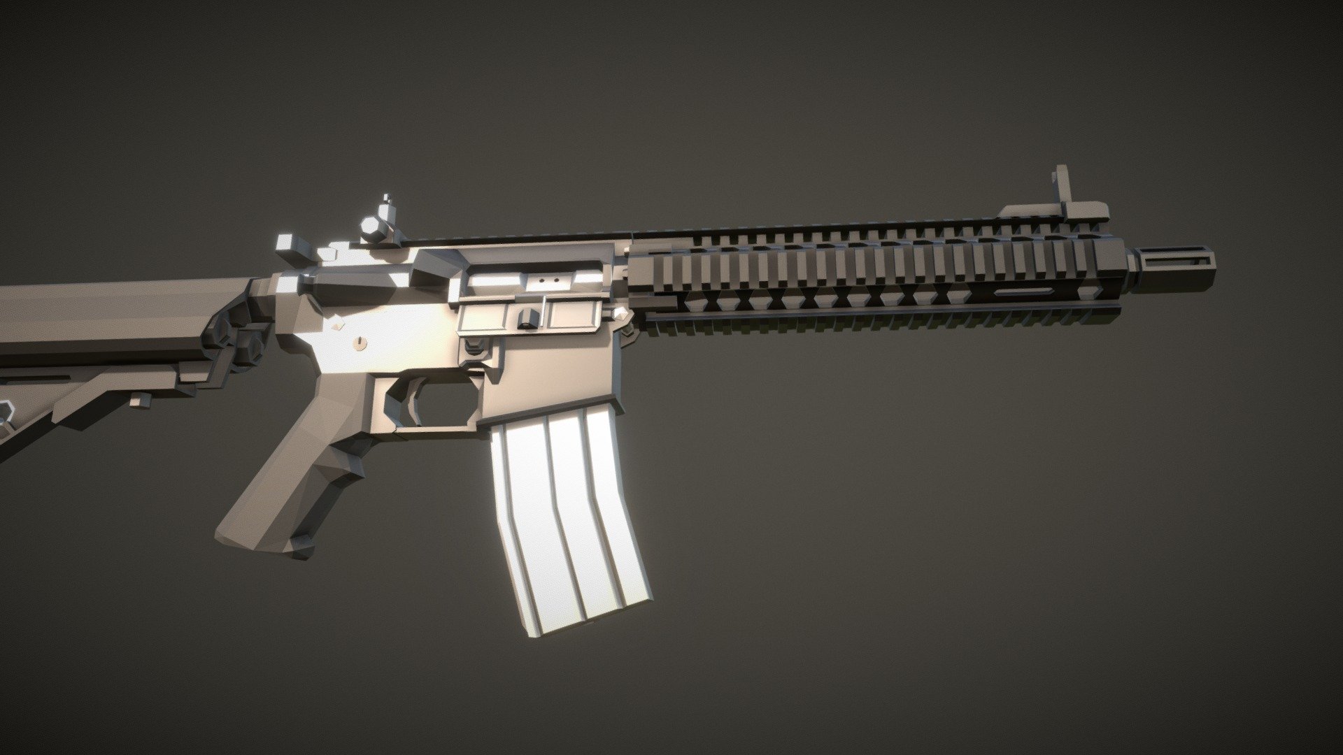 Low-Poly Mk18 Mod1 3d model