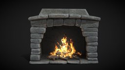 Stone Fireplace