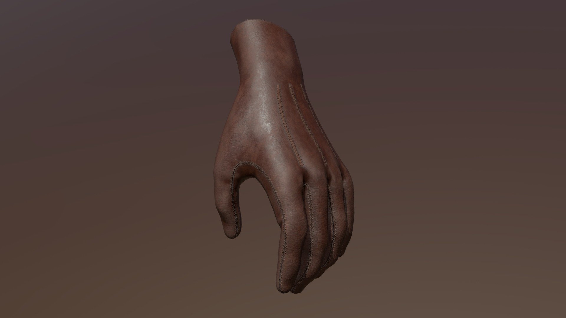 Leather Gloves 3d model