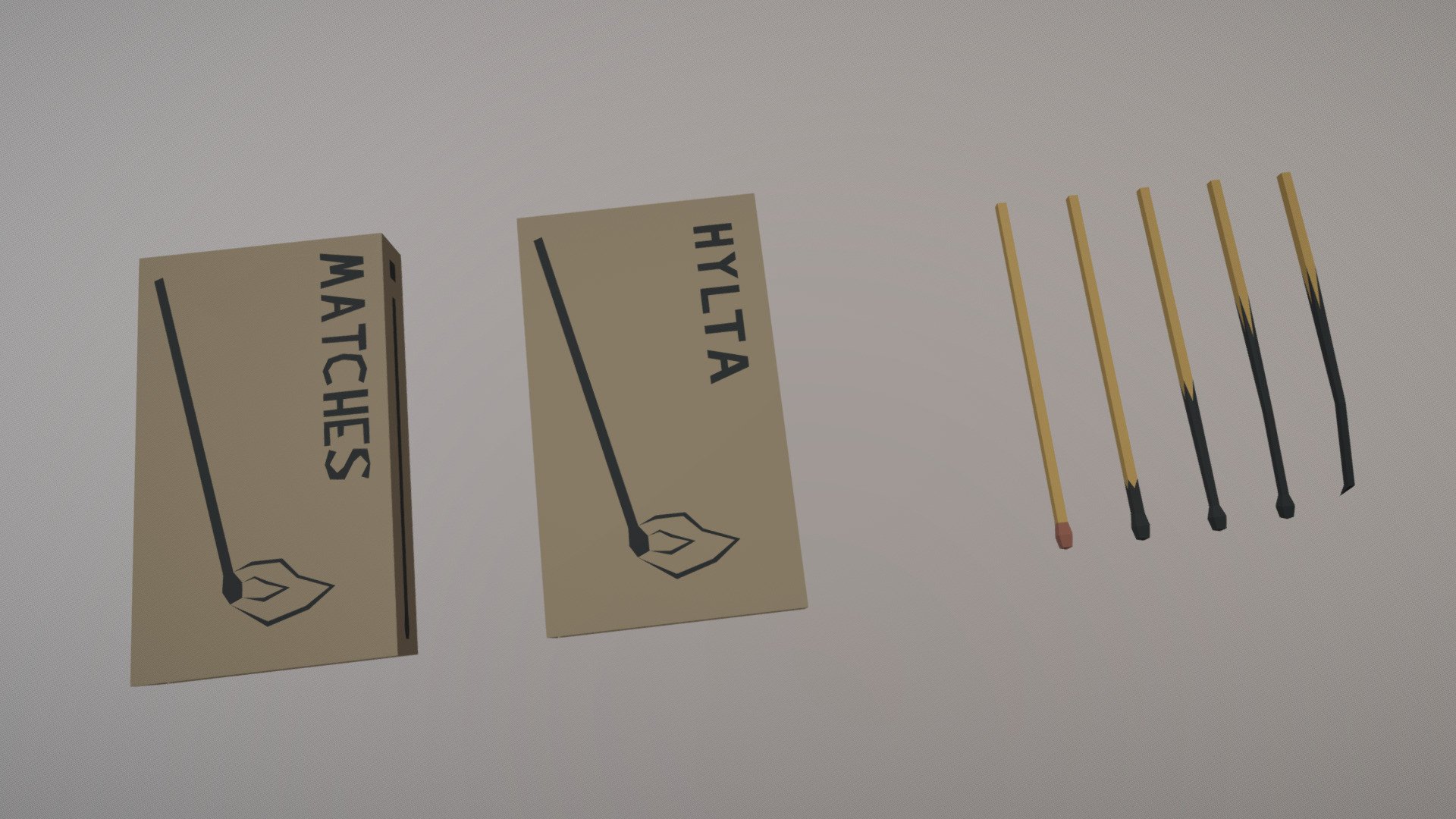 Low-Poly matches 3d model