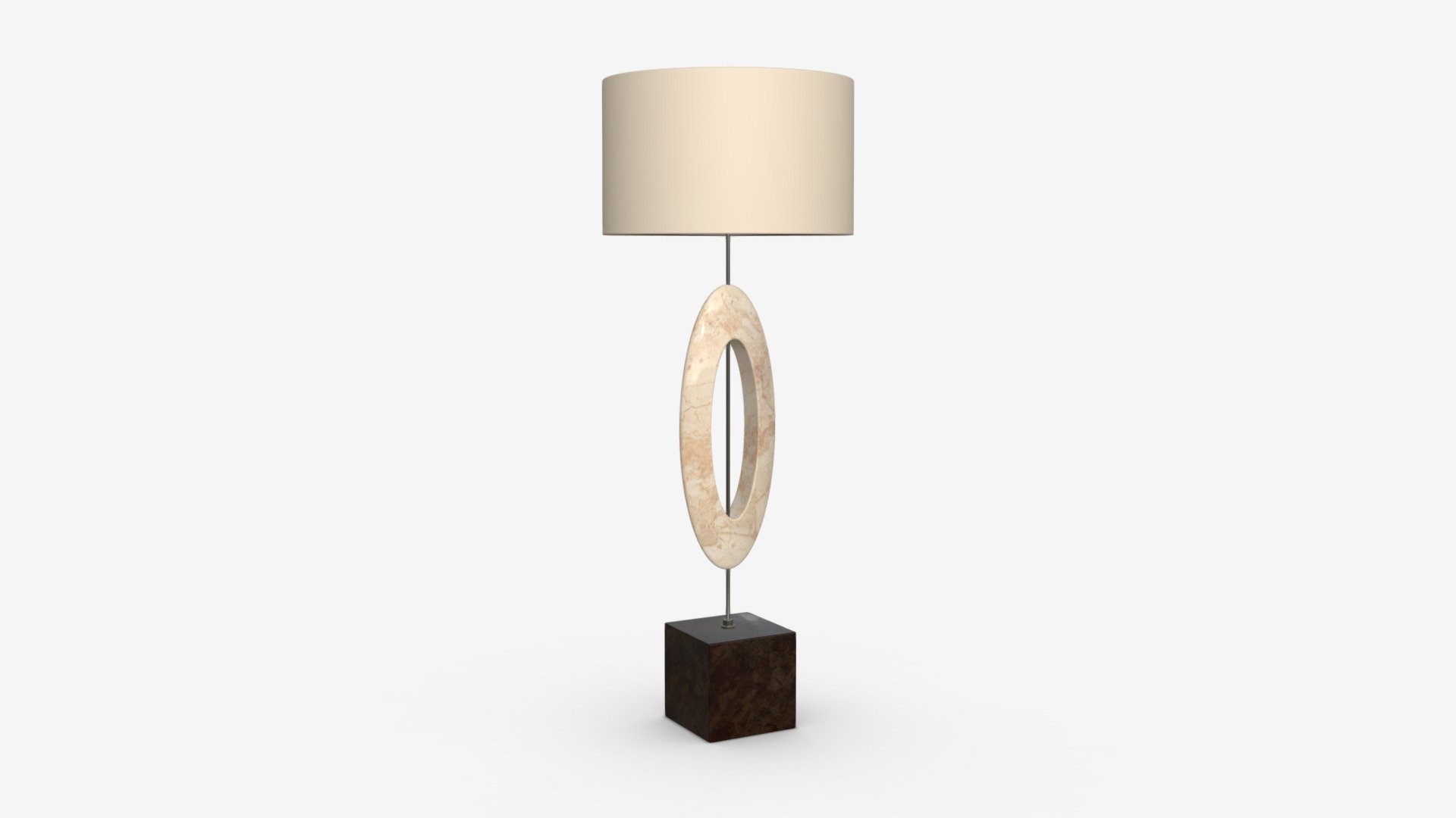 Table lamp with shade 04 3d model