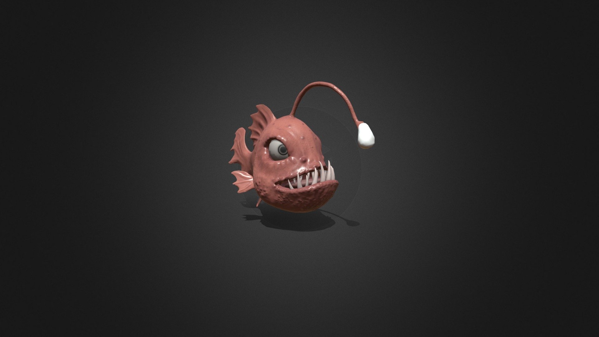 cartoon lamp fish 3d model