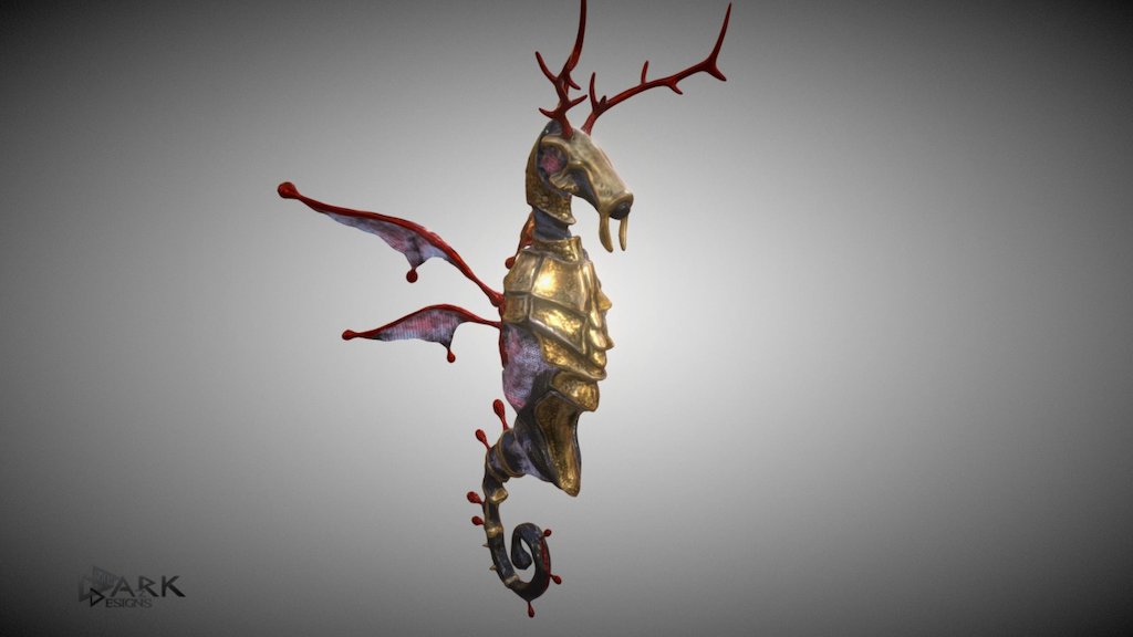 Sea Deer, Metal Form 3d model