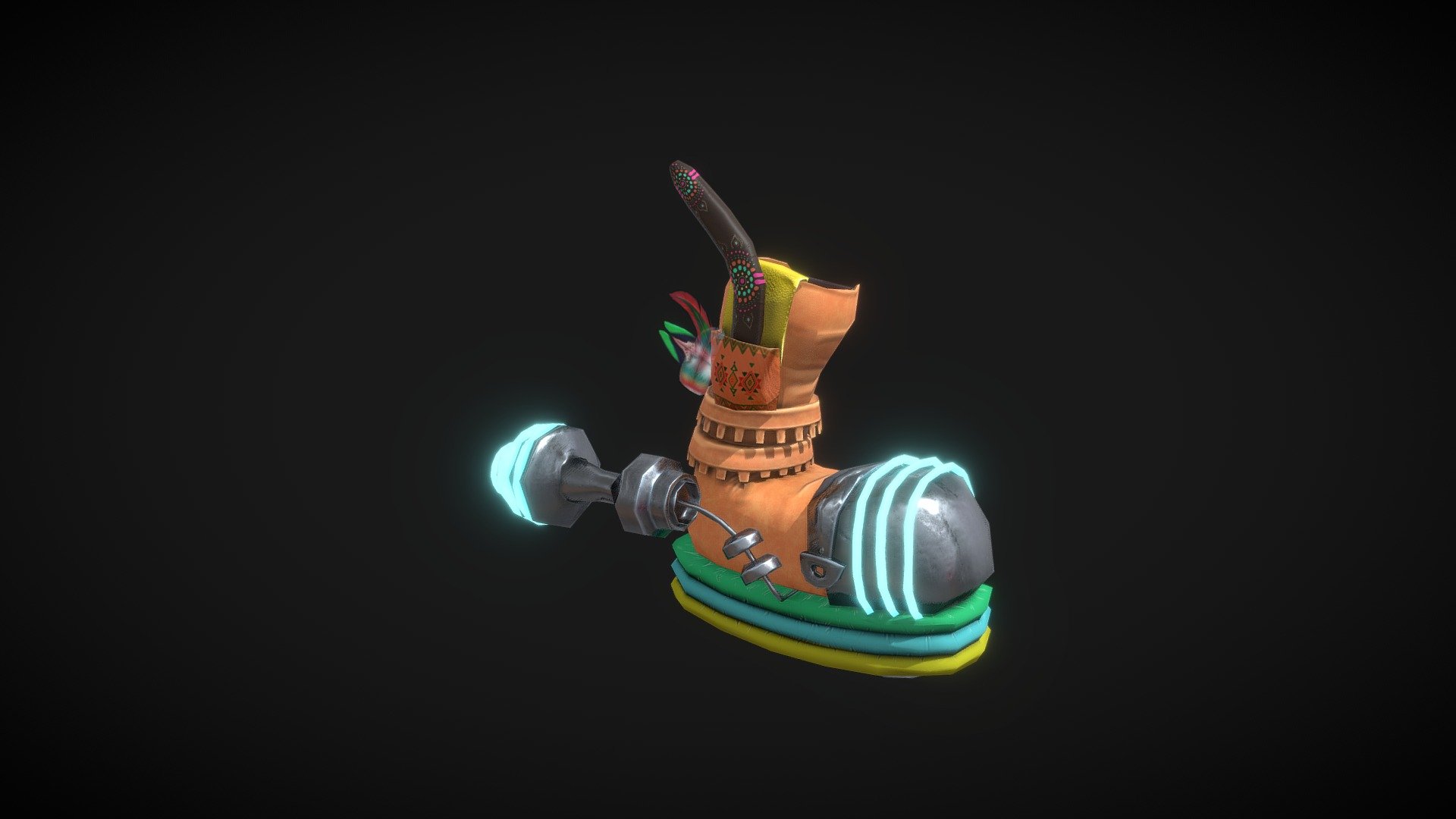 boots inspired by crash bandicoot 3d model