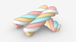 Marshmallows colorful candy spiral shape