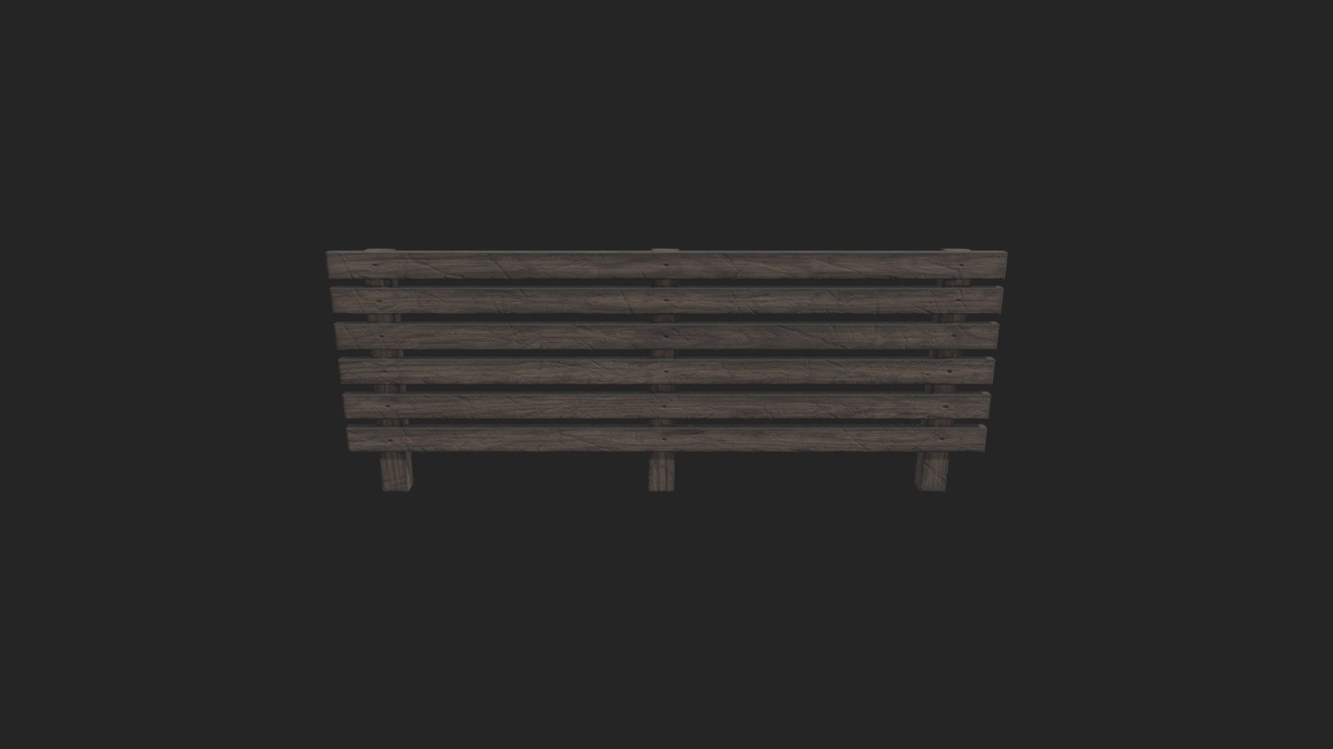 Wood Fence Low-poly 3D model 3d model