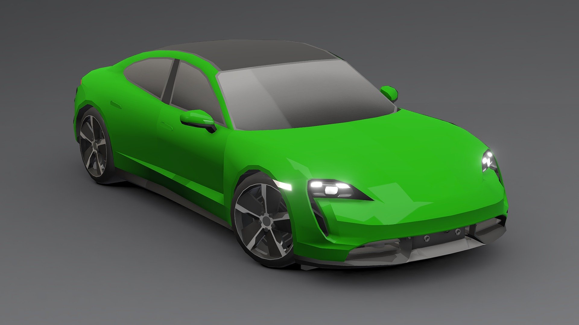 Porsche Taycan Low-poly 3D 3d model