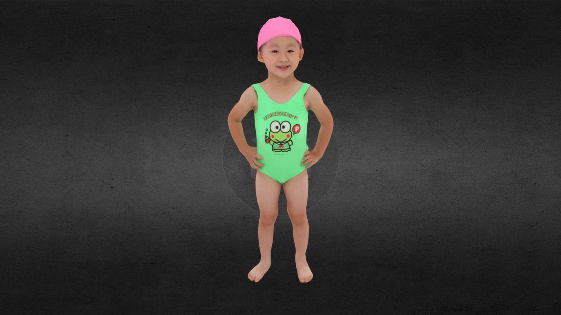 Little girl swimmer_817 3d model