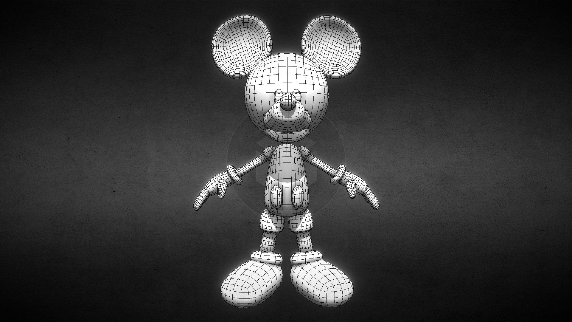 Base Mesh Mouse 3d model