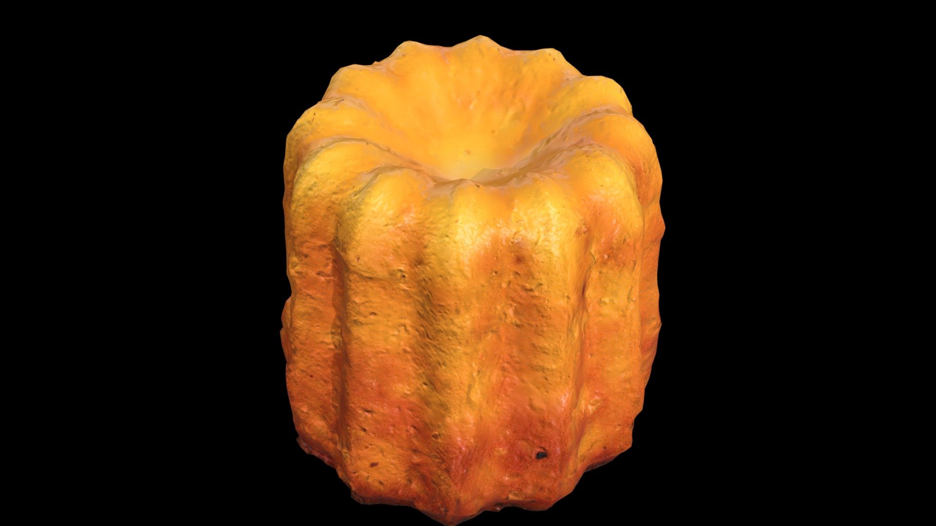 Cannelé (French pastry) 3d model