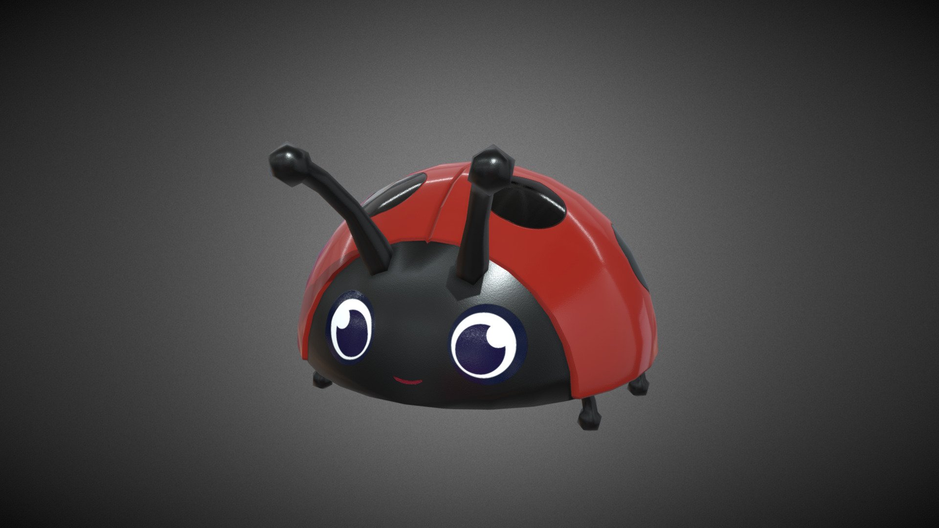 Free lowpoly ladybug 3d model