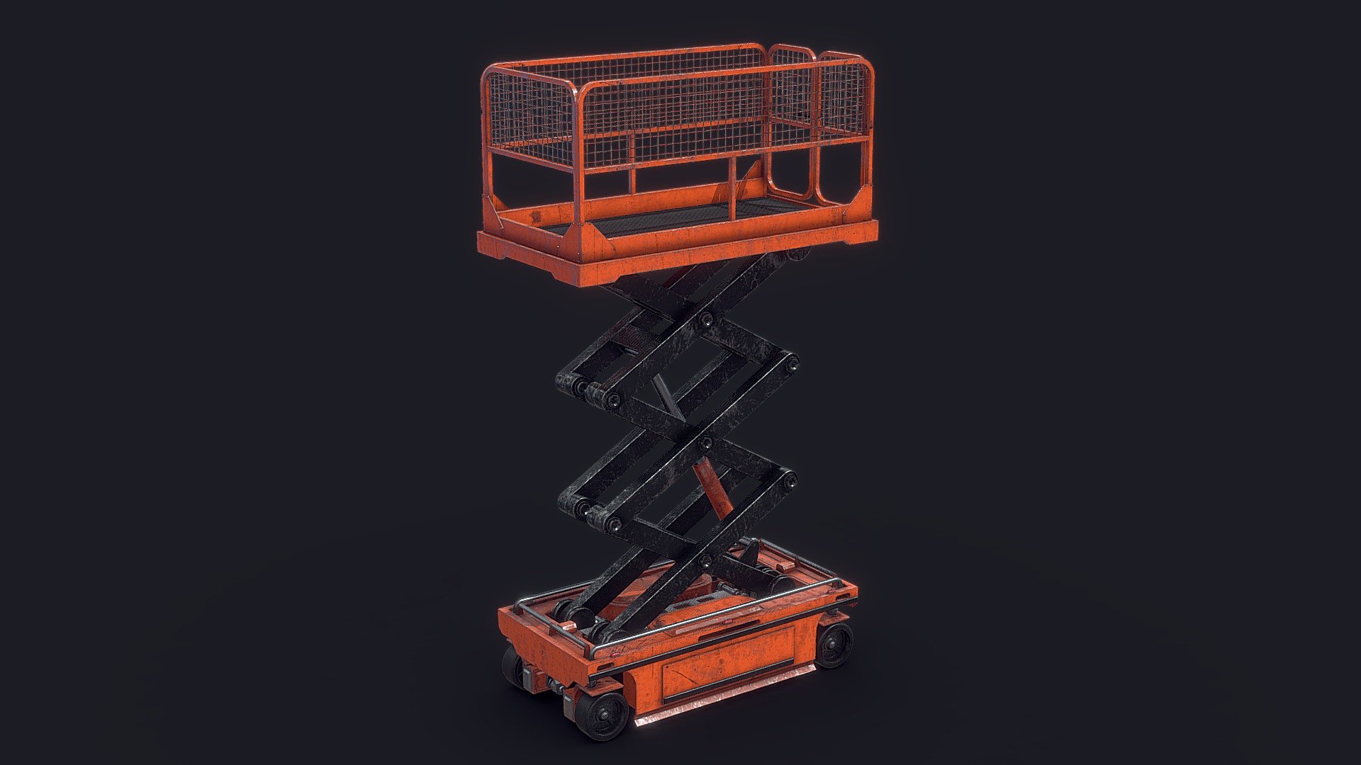 Scissor Freight Lift II 3d model