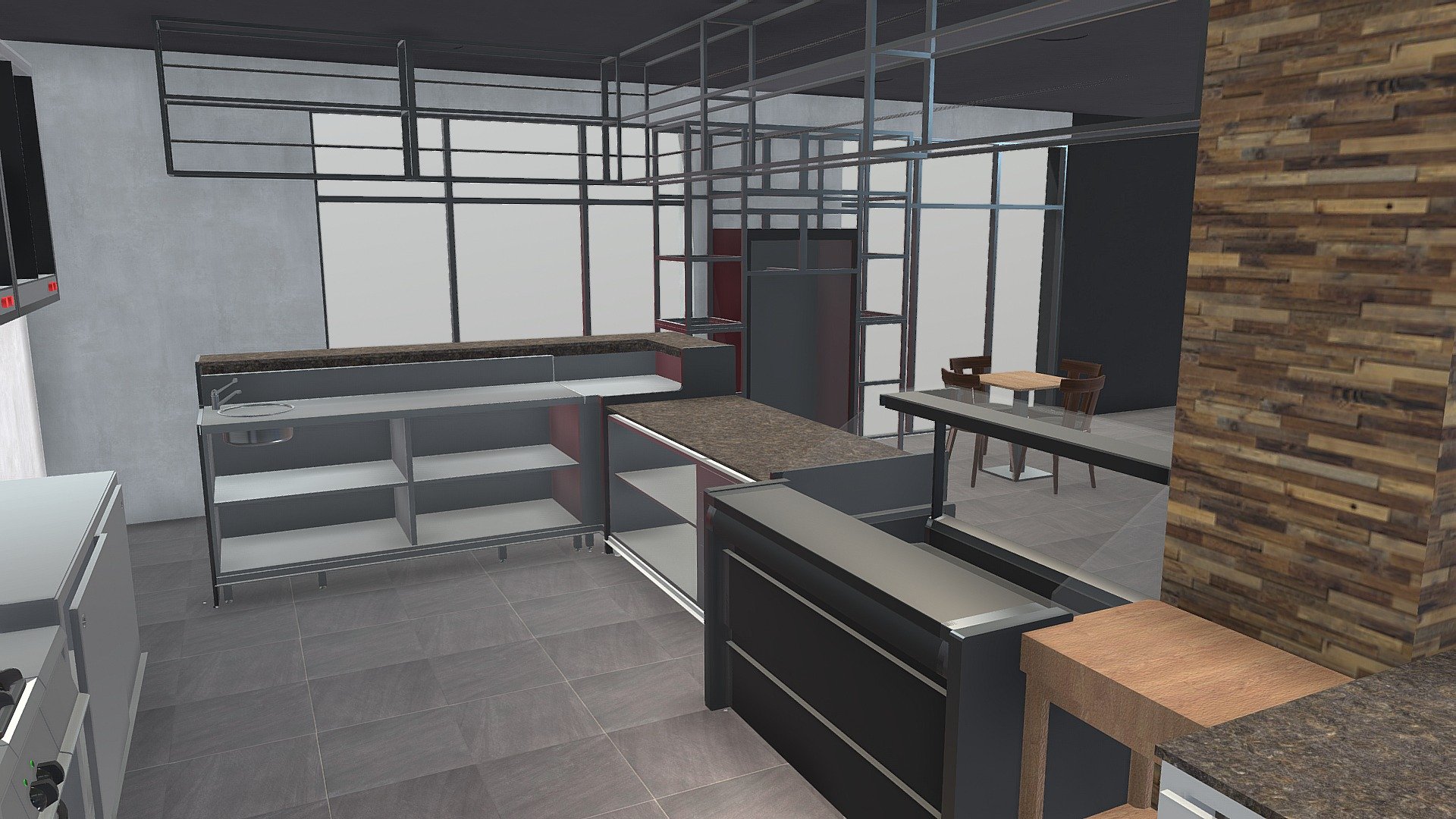 FIUMICINO PIZZERIA BRACERIA DEF 3d model