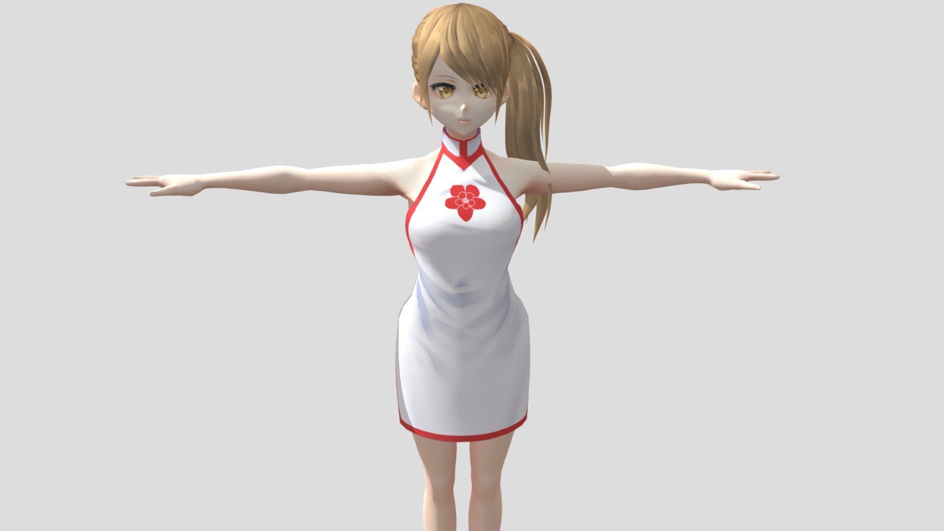 【Anime Character / alex94i60】Chloe (Cheongsam) 3d model