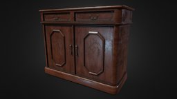 Wooden Bureau 3D Model