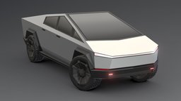 Tesla Cybertruck Low-poly 3D