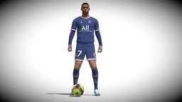 3D Rigged Kylian Mbappe