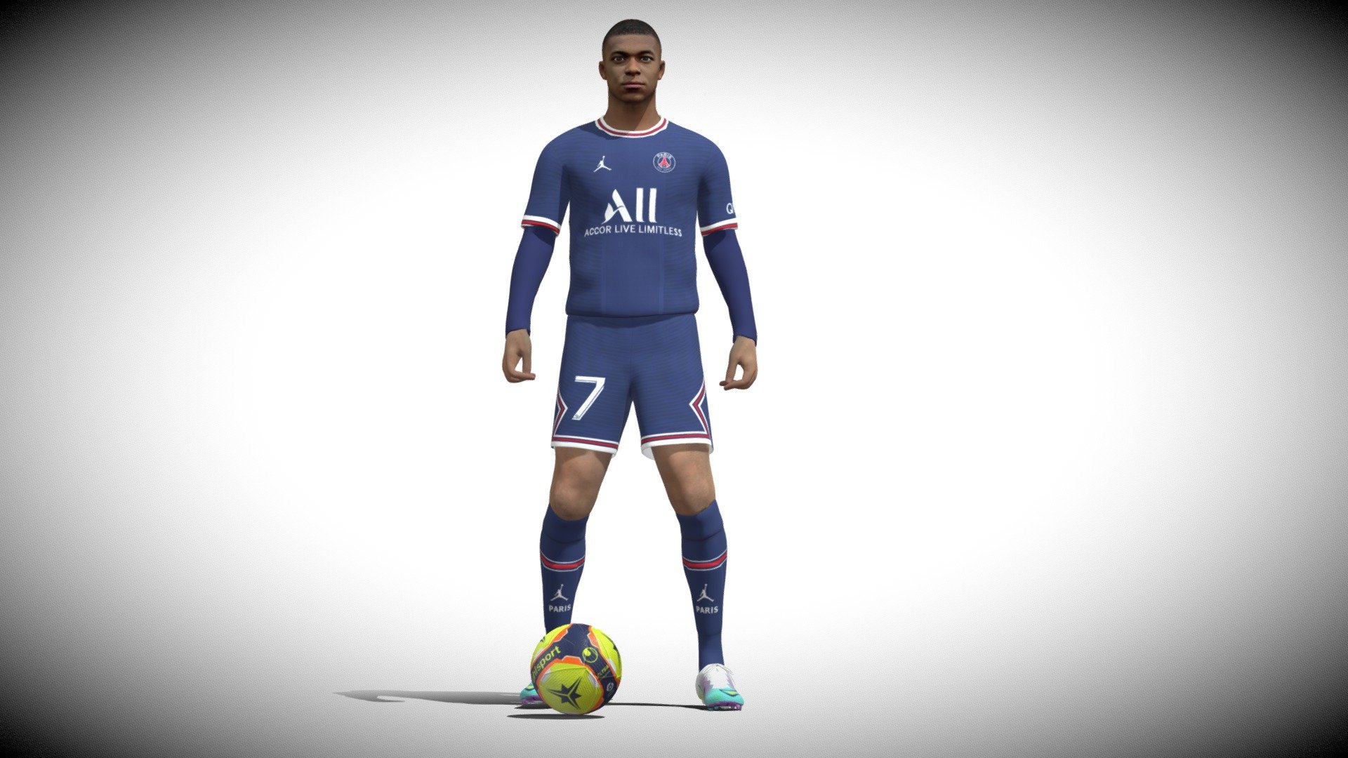 3D Rigged Kylian Mbappe 3d model