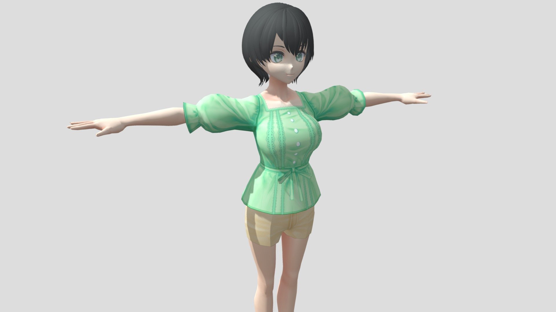 【Anime Character】Female004 (Unity 3D) 3d model