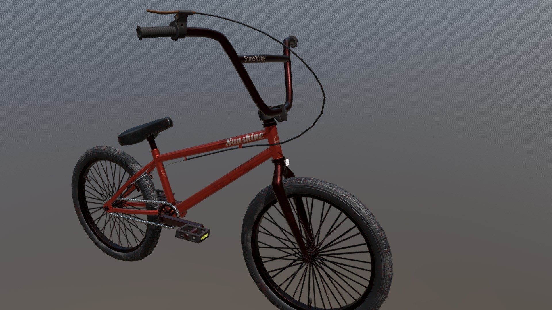 Low poly bike 3d model