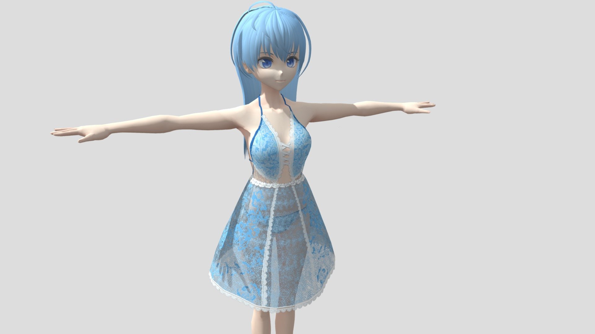 【Anime Character】Rei (Dress/Unity 3D) 3d model