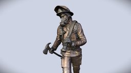 Firefighter Statue