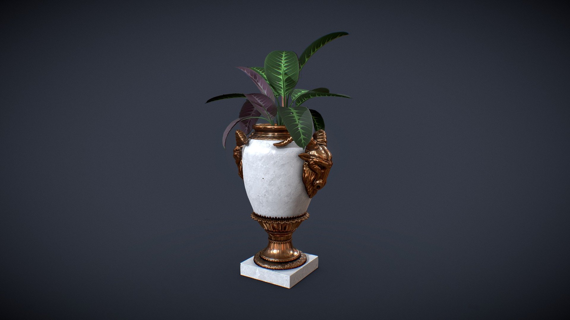 Vase_Decorative_Plant 3d model