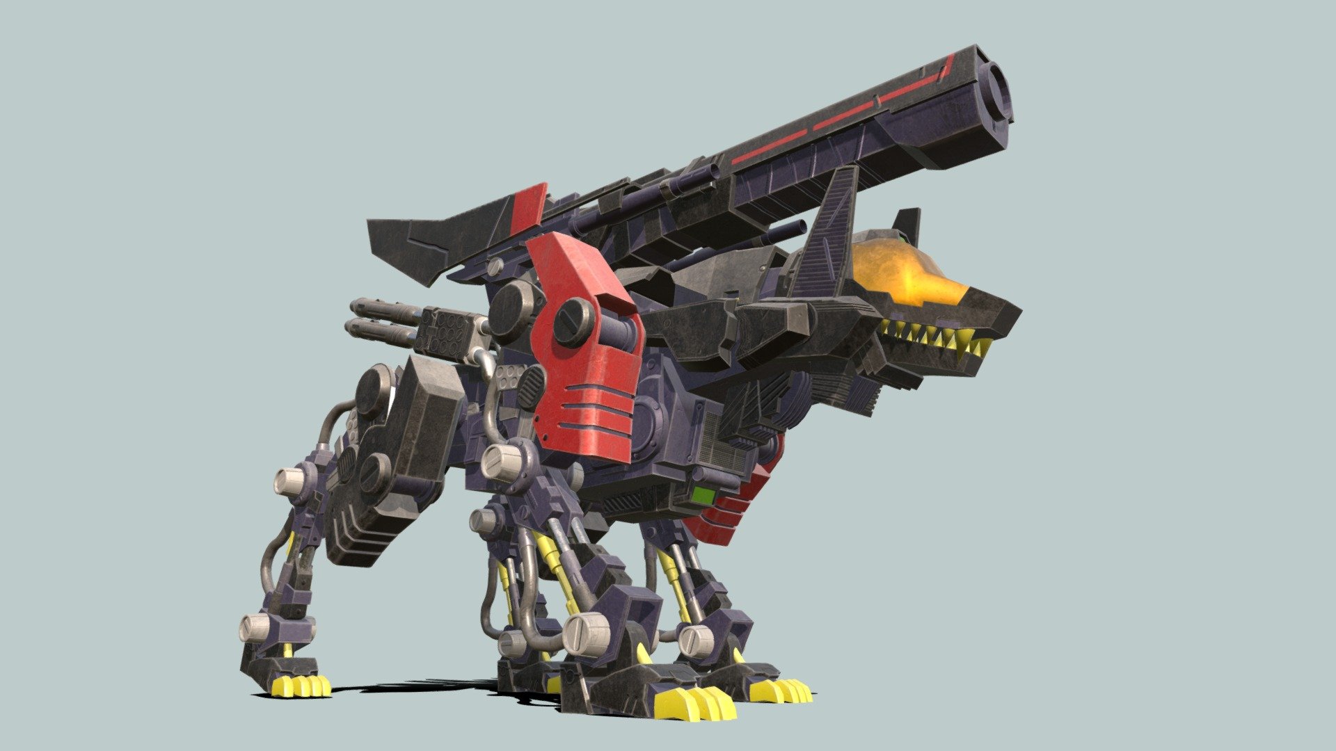 Command Wolf (Animated) 3d model