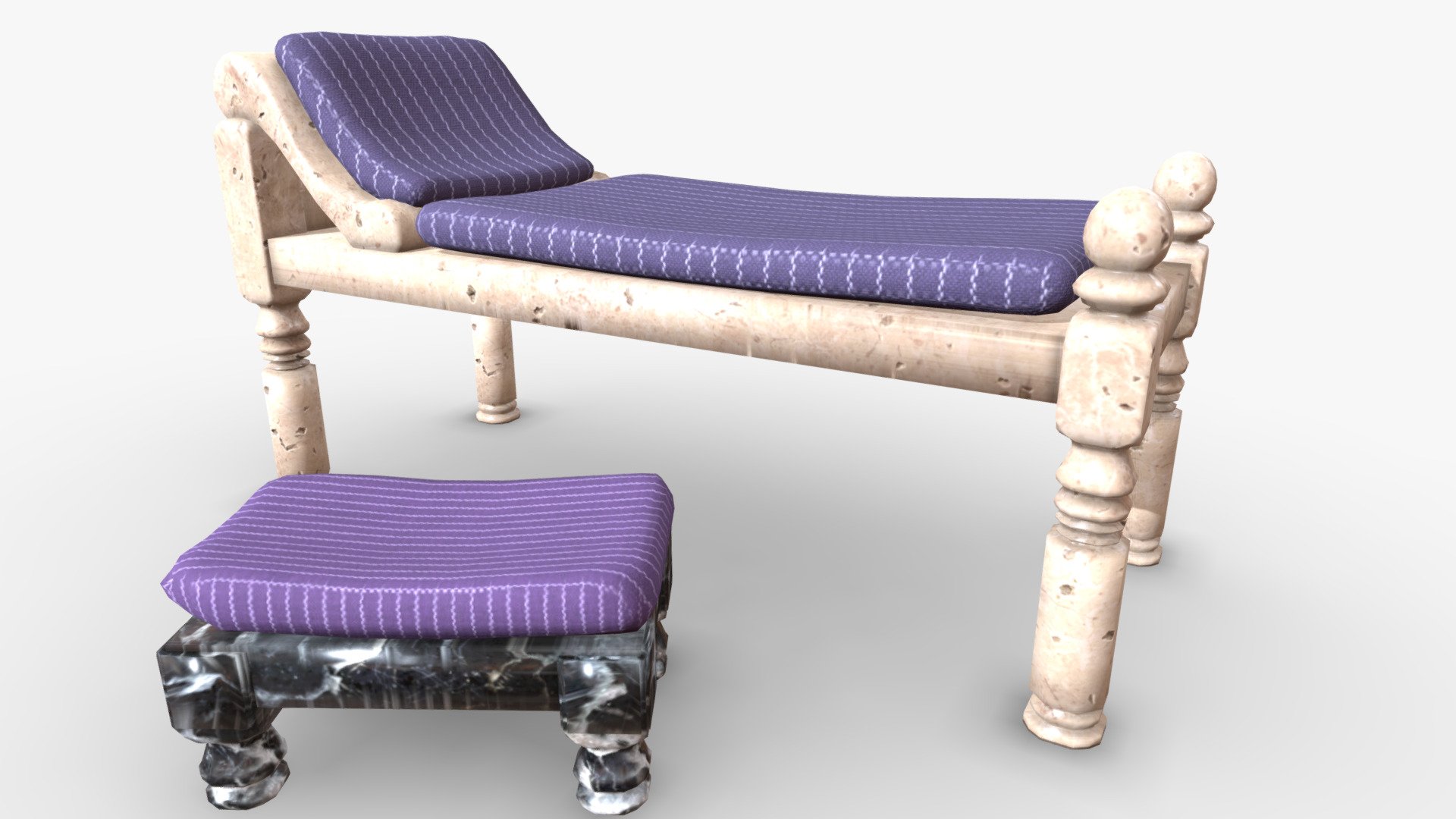 Roman couch 3d model