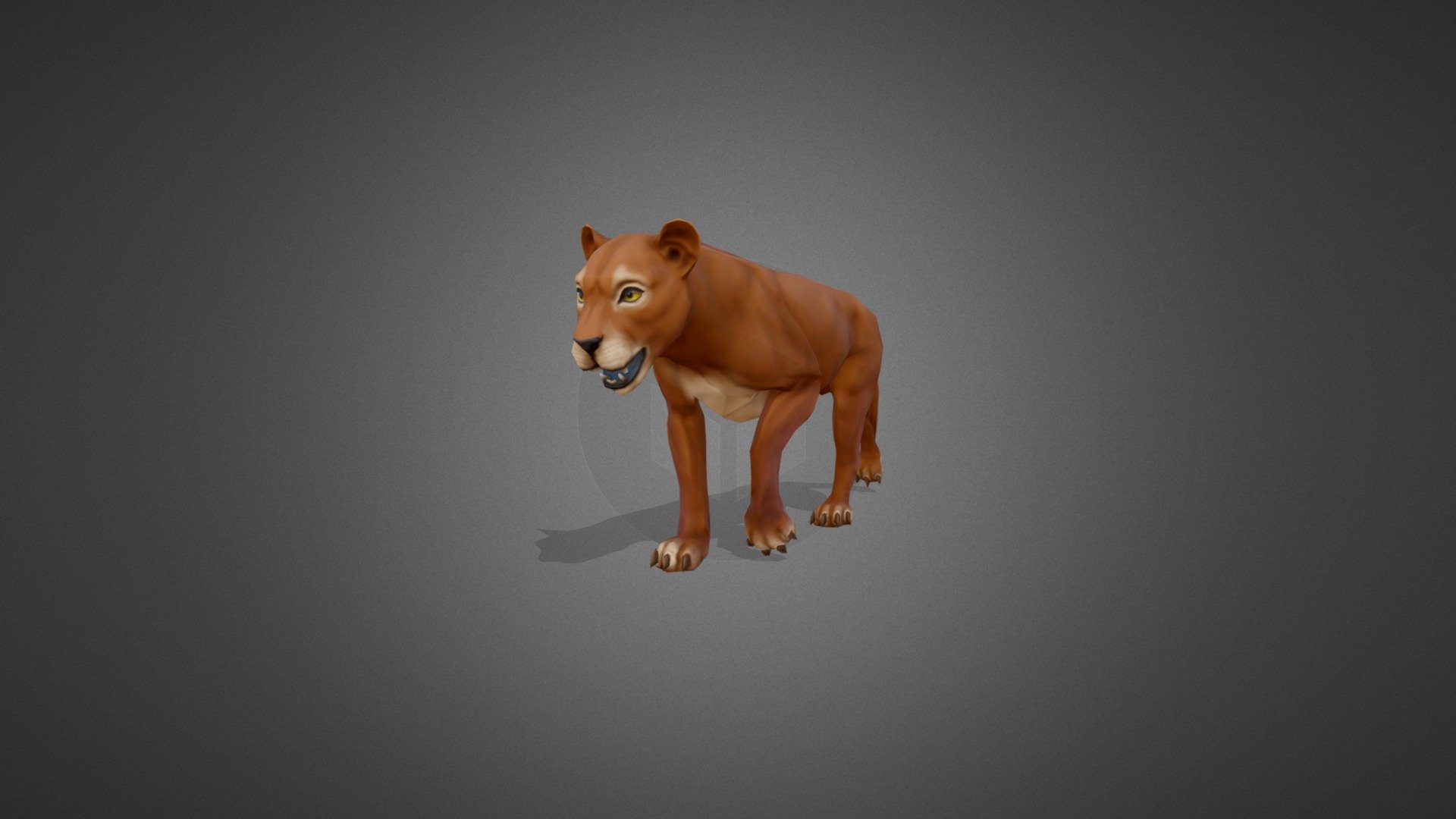 Lioness Animations Pack 3d model