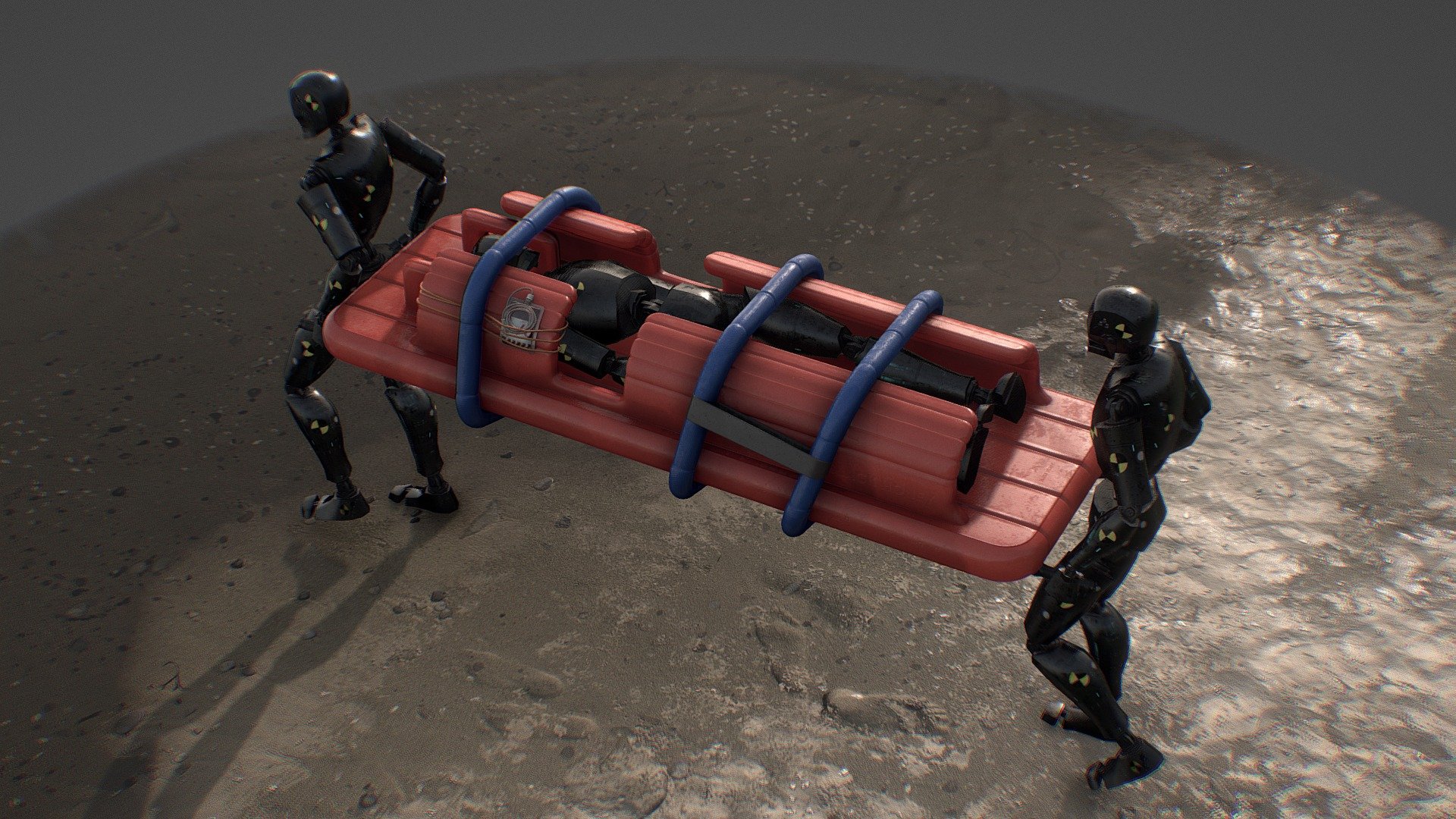 Emergency Stretcher 3d model