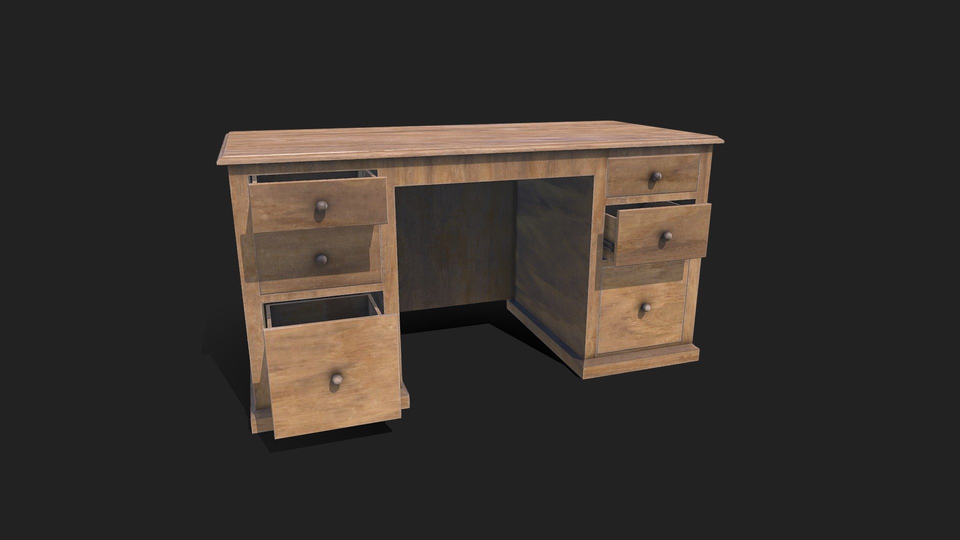 Vintage Desk 3d model