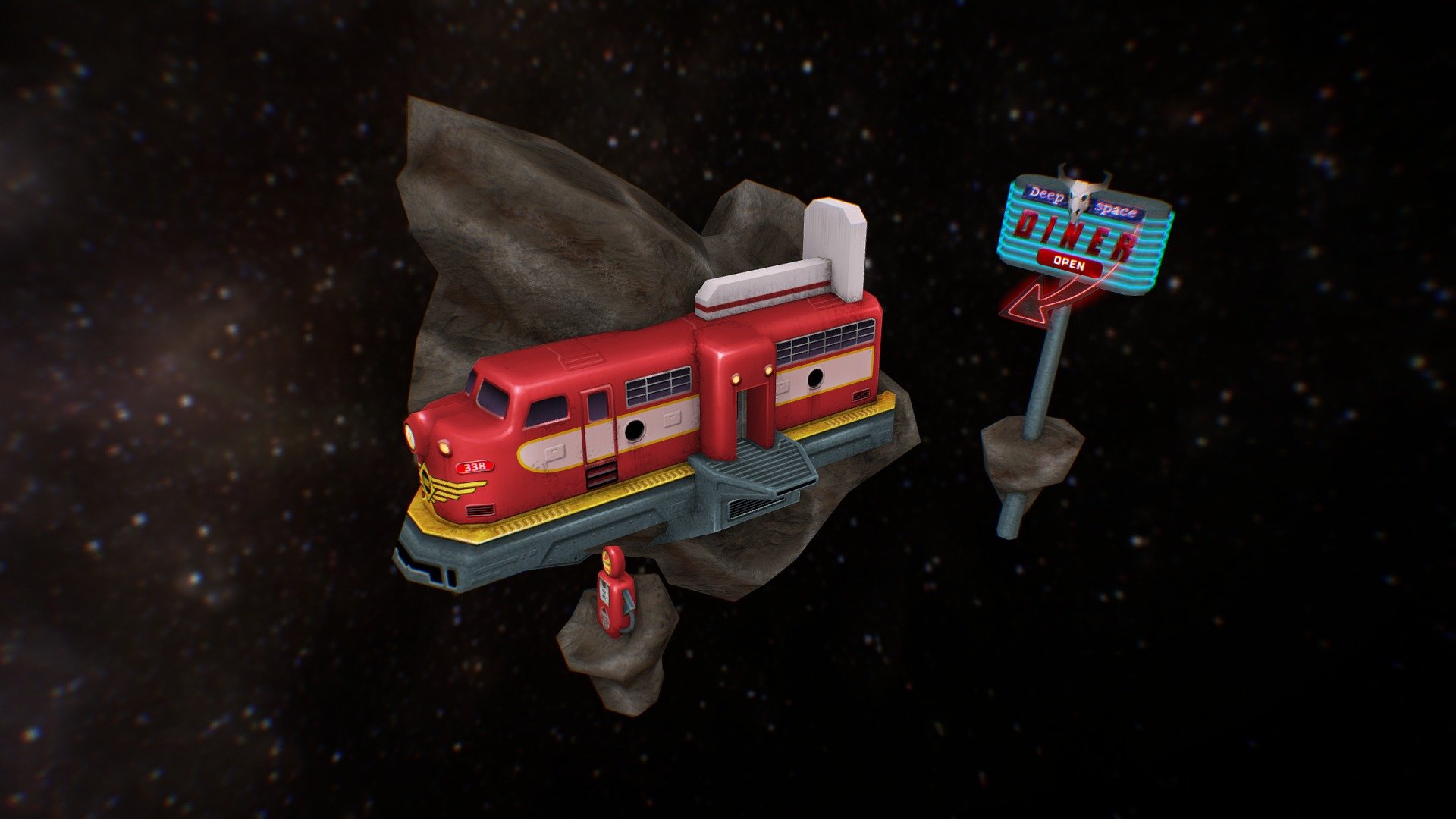 Space Cafe 3d model