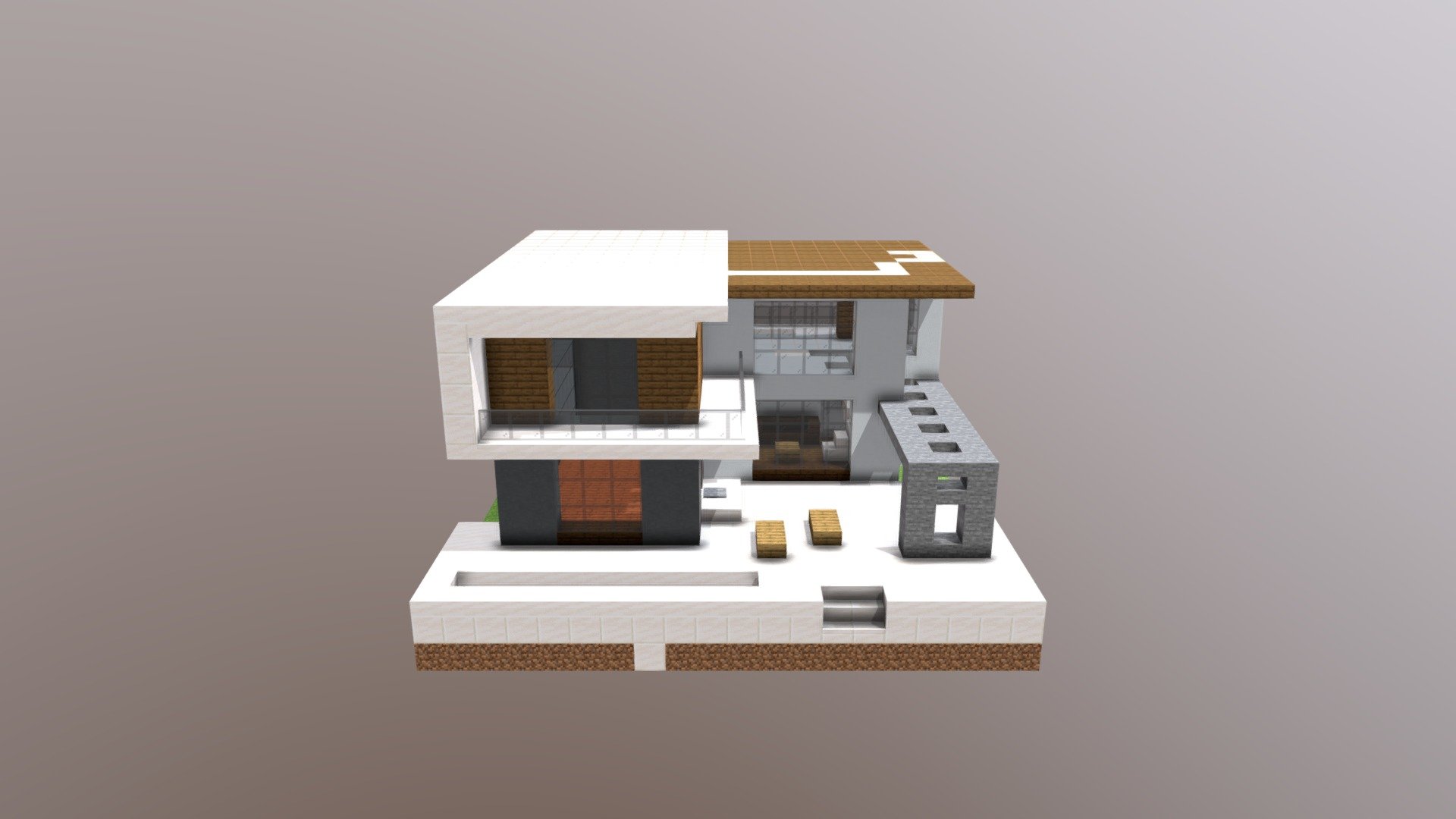 Modern house number 1 3d model