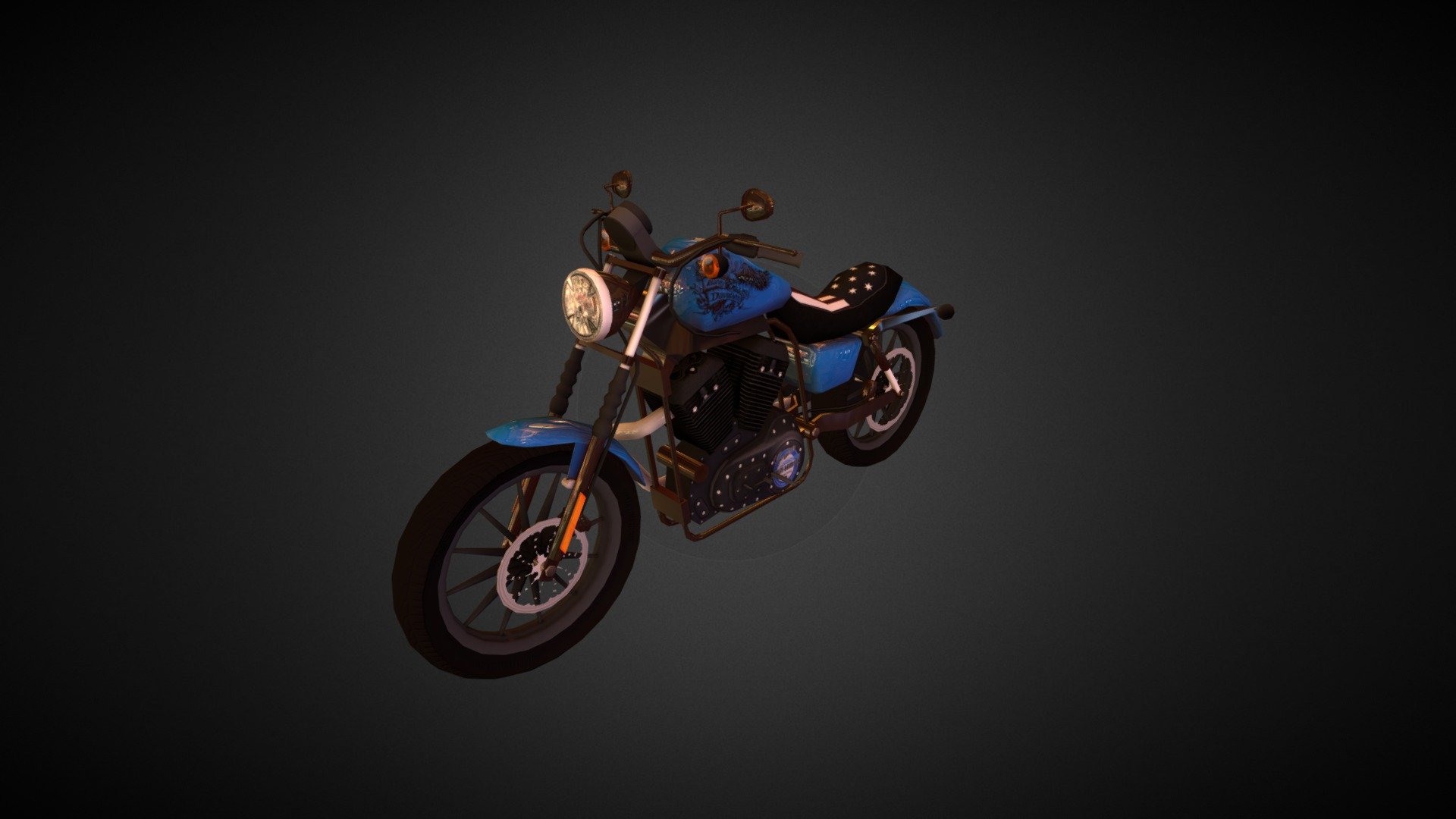 Harley Davidson Sporster 3d model