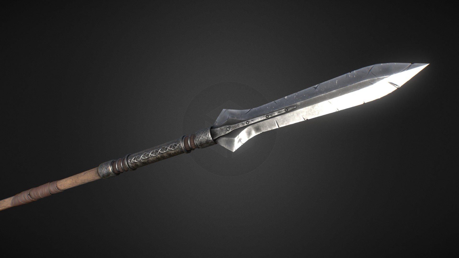 Medieval Fantasy Spear for Project Exyl game 3d model