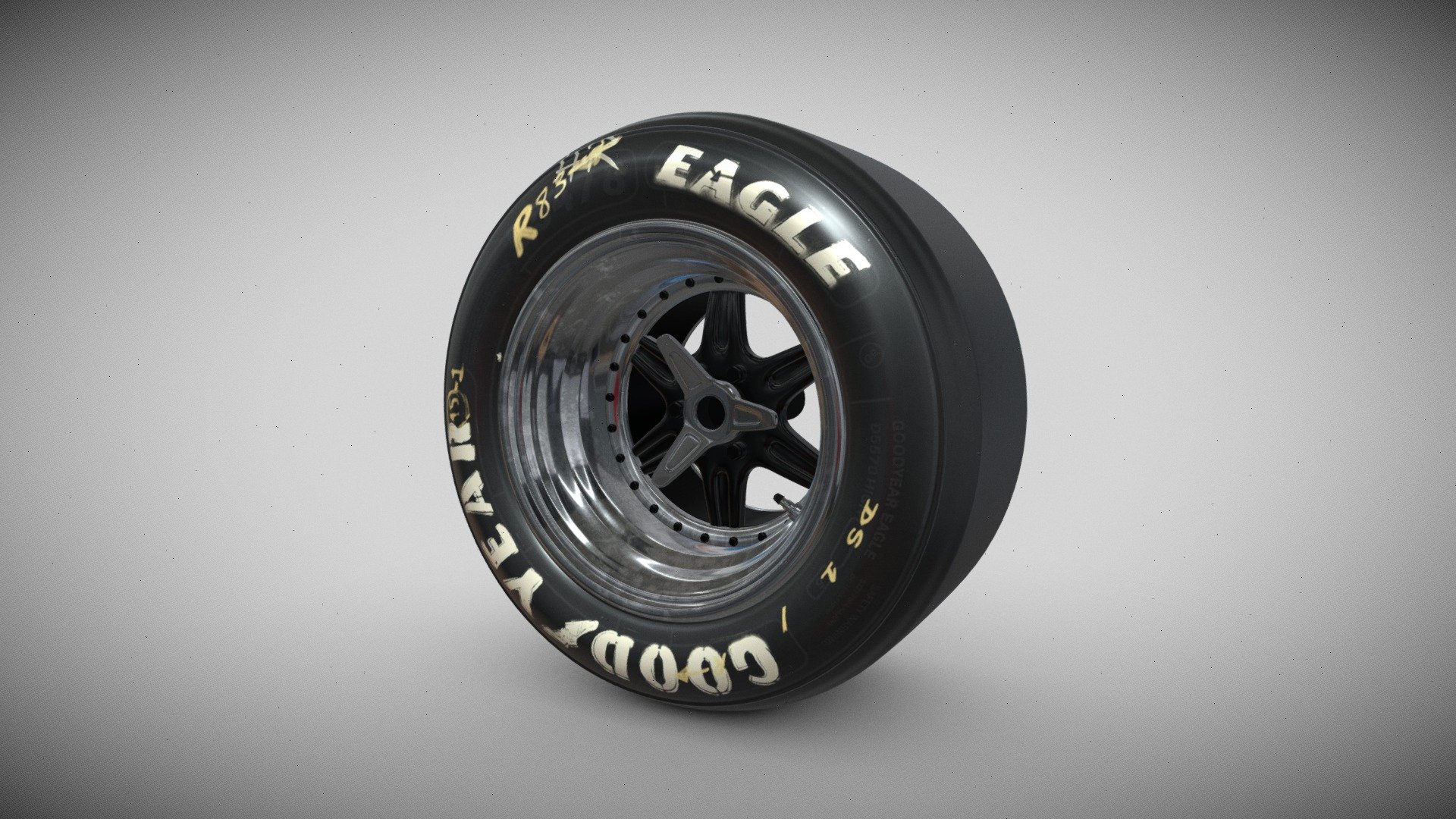 Good Year Racing Backwheel 3d model