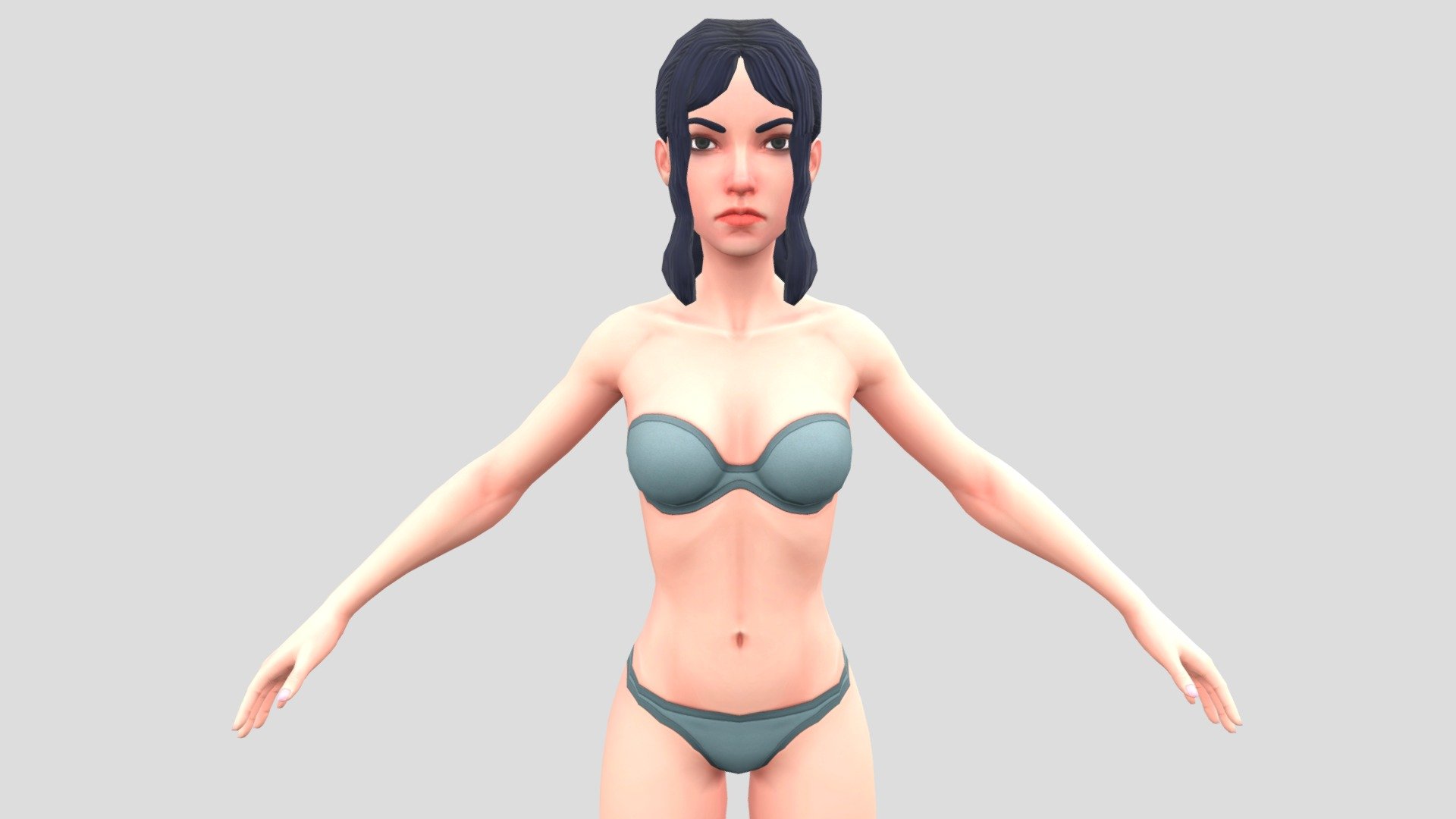 Stylized Female Character 3d model