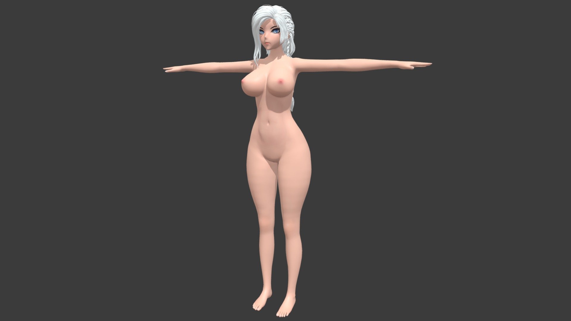 Female Anime Base Body 3d model