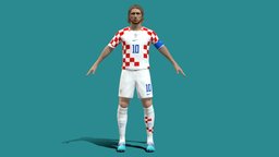 3D Rigged Luka Modric Croatia Worldcup 2022